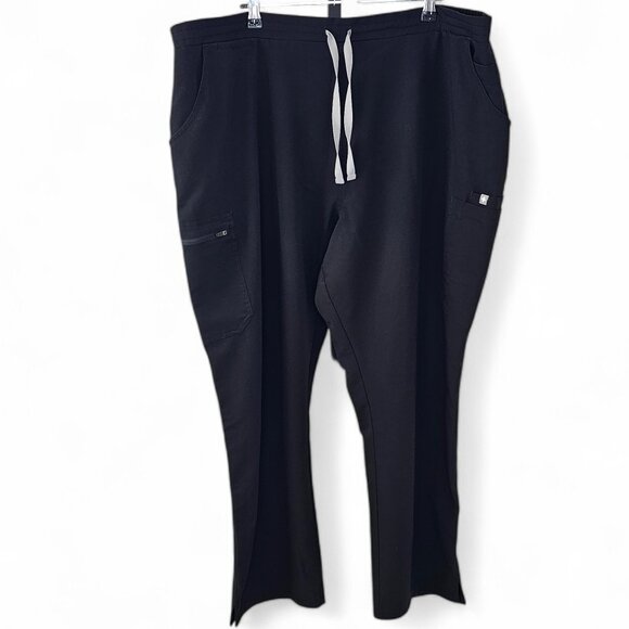 FIGS Technical Collection Womens Classic Black Straight Leg Scrub Pants,Size XXL - Picture 1 of 9